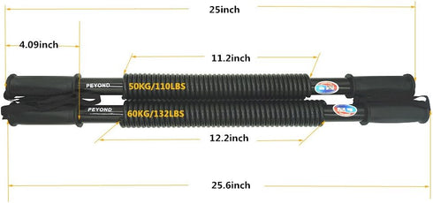 Power Twister Bar-Arm Shoulder Builder Spring Exercise, Chest and Bicep Blaster