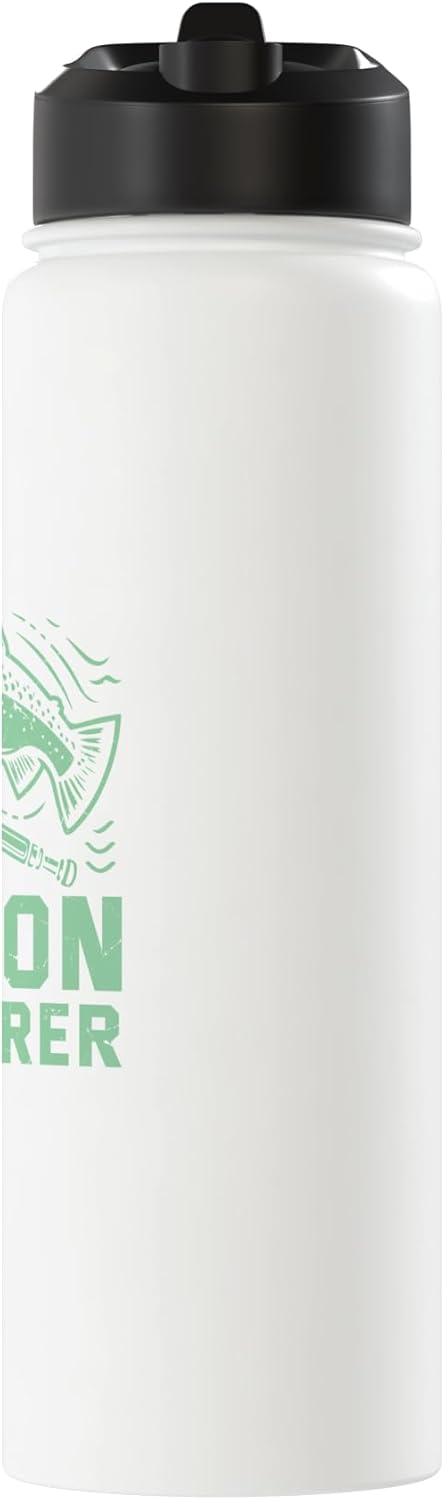 Salmon Fishing Gear Salmon Whisperer Salmon Fishing Stainless Steel Insulated Water Bottle