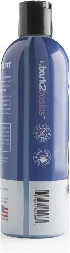 Bark2Basics 16 oz 16:1 Blueberry Greek Yogurt Shampoo, - Protein Pet Shampoo, Natural Ingredients, Restores Moisture