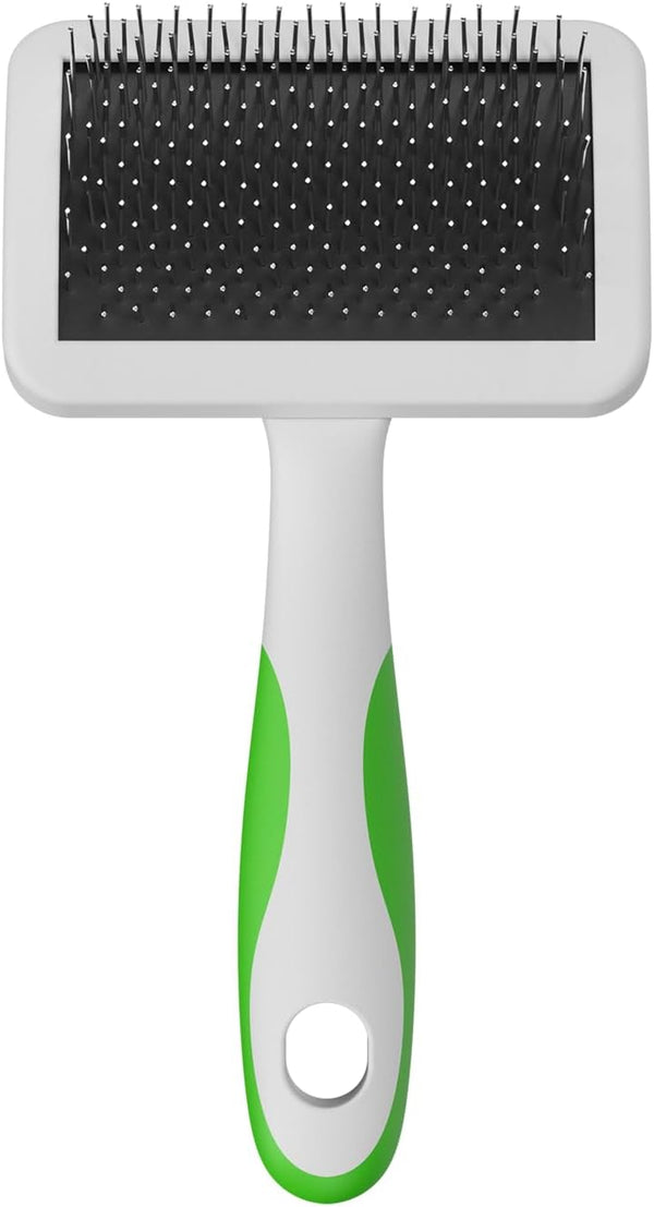 Andis 68565 Stainless-Steel Slicker Brush for Dogs and Cats - Durable Grooming Tool for All Breeds, Medium (Green)