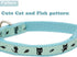 2 Pack Glow in The Dark Cat Collar with Bell, Breakaway Safety Cat Puppy Collars with Pendant Light Blue and Pink
