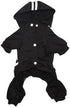 Cute Dog Hoodie Pajamas Tracksuit Coat for Winter, 4-Legs Black Clothing for Cat Puppy Small Medium Big Dogs (X-Small)