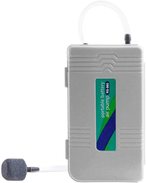 Portable Aquarium oxygen Pump 2 D Batteries Powered Air Pump Backup Fish Tank Air Bubbler Power Fish Savior,Aquarium Aerator for Outdoor Fishing by Odowalker
