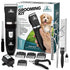 Professional Dog Grooming Kit - Cordless Low Noise Clippers for Thick Coats, Includes Nail Trimmer & Shears