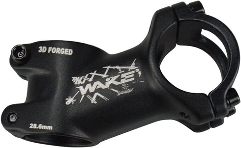 Stem 31.8 60mm 25 Degree Wake Mountain Bike Stem, Short Handlebar Stem for Most Bicycles, Black Aluminum