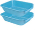 Blaucasa 2 Pack Extra Large Dog Litter Box Pan Tray (ABS Material), Low