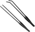 2PCS Stainless Steel Aquarium Tweezers Set, Long Handle Curved and Straight Tongs for Aquatic Plants, Reptiles -
