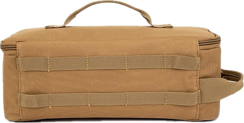 (Tan(13.38''L 5.51''W 5.51''H)) Fishing Tackle Bag Outdoor Camping Cookware Tool Bag Portable Large Capacity Tote