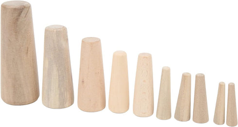 KIMISS Tapered Wood Plugs, 10pcs Marine Through Hull Emergency Soft Wood Plugs Set