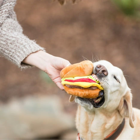 P.L.A.Y. Cute Plush Dog Toys - Fast Food Themed Durable Squeaker Chew Toy, Great for Puppies & Small, Medium Dogs