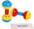 2 Pack QBLEEV Parakeets Conures Toys, Bird Rattles Bells Foot Toys, Enrichment Barbell Ball, Play Gym Activity Center