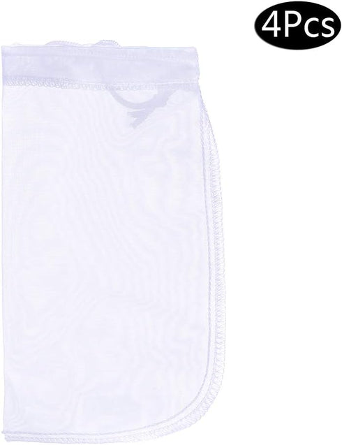 ALEGI 180 Micron Fine Mesh Bag - 8" x 4" Small Resin Filter Media Bags for Fish Tank (4 Pcs)