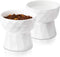 Ceramic Cat Bowls Anti Vomiting - Raised Food and Water Bowl Set for Cats and Small Dogs, 13.5 Oz