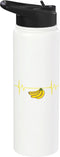 Banana Heartbeat Banana Lover Stainless Steel Insulated Water Bottle
