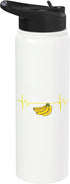 Banana Heartbeat Banana Lover Stainless Steel Insulated Water Bottle