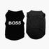 2Pack Dog Security Costume Cotton Dog Shirt - Small Dog Boy Pet Clothes Boss/Security Black Vest T-Shirts