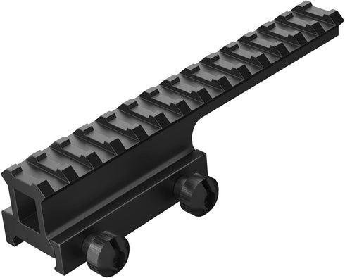 Riser Mount Tactical High Profile Picatinny Weaver Rail Adaptor for Scopes and Optics, 1" H x 5.7" L, 14 Slots