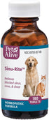 PetAlive Sinu-Rite - 180 Tablets Natural Homeopathic Formula for Allergy-Related Congestion in Dogs and Cats