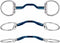 R G EQUESTRIAN TACK Eggbutt Ported Mouth Blue Alloy Bits, Horse Riding Sweet Iron Bit Snaffle