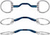R G EQUESTRIAN TACK Eggbutt Ported Mouth Blue Alloy Bits, Horse Riding Sweet Iron Bit Snaffle