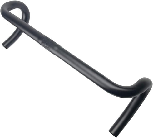 Road Bike Drop Bar, Aluminum Alloy Fixed Gear Bike Bent Handlebar, 25.4mm Clamp Diameter, 380mm