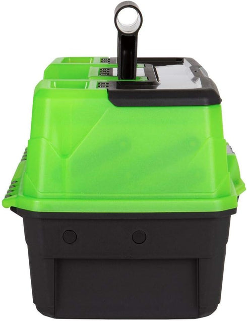 Flambeau Outdoors 6383AMG 3-Tray Classic Tray Tackle Box, Portable Tackle Organizer, Frost Green/Black