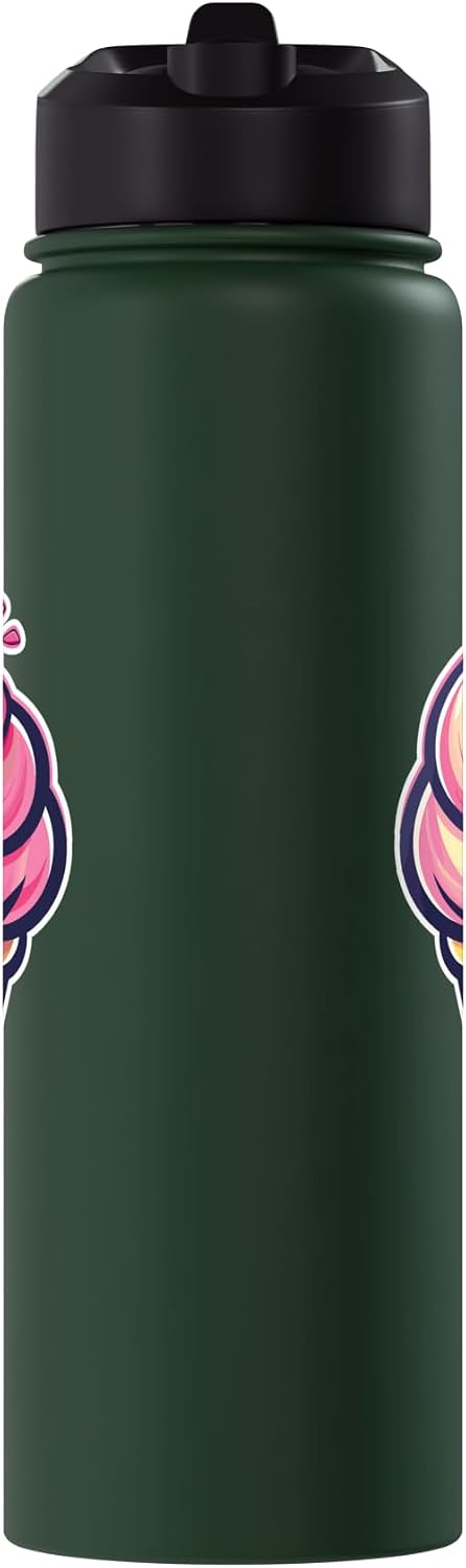 Funny Ice Cream Seller Graphic Tees and Presents Ice Cream Cone Graphic Sorbet Stainless Steel Insulated Water Bottle