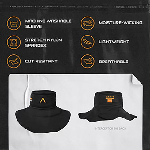 D3O Interceptor (Bib) Hockey Neck Guard/Protector Featuring