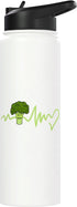 Broccoli Heartbeat Insulated Water Bottle for Broccoli Lovers - Stainless Steel