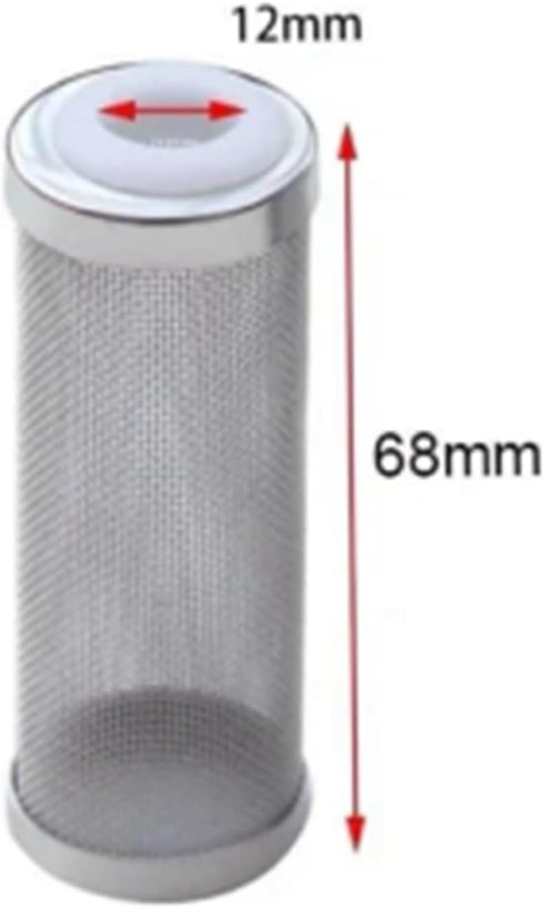 baoauh 10pcs 12mm/16mm 16cm) Aquarium Stainless Steel Mesh Filter Guard Aquarium Stainless Steel Mesh Filter Guard Fish
