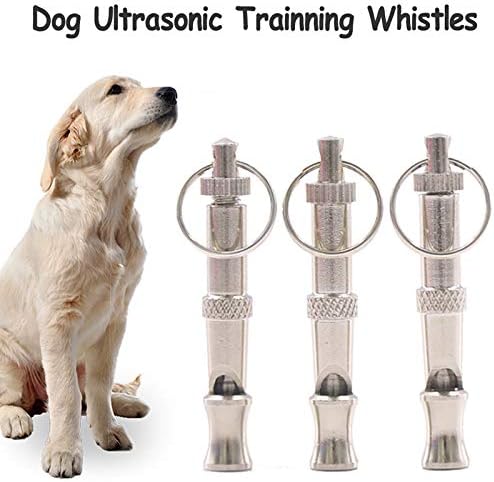 3 Pack Dog Whistle Training, Ultrasonic Sound to Stop Barking, Adjustable Frequencies for Recall & Control