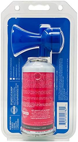 Large 3.5oz Marine Safety Air Horn, Very Loud Handheld Fog Horn for Boating and Walking Safety