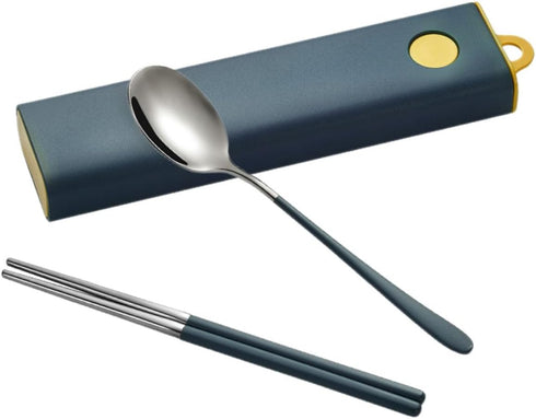 Stainless Steel Reusable Tableware Set with Carrying Box Portable Cutlery Kit Including