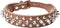 Mushrooms Spiked Rivet Studded Adjustable Microfiber Leather Pet Collars for Cats and Dogs (8.2"-10.6" Neck, Coffee)