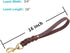 FAIRWIN Leather Short Dog Leash - 16" Short Traffic Lead for Large Dogs Training and Walking (3/4" x 16", Brown)