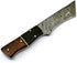 Rare Custom Damascus Tanto Hunting Knife | Best Outdoor Skinning Knife with Rose Wood Handle & Leather Sheath (S-6468)