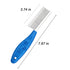Long Hair Dog or Cat Comb Grooming Tool, Stainless Steel Pin, Blue, Dematting Knots Tangles Remover for Dogs Cats