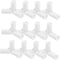 Toddmomy 20pcs Tent Pole Connector, Three-Way Adapter Fittings for Outdoor Tent Supply, Child White Plastic Bracket