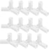 Toddmomy 20pcs Tent Pole Connector, Three-Way Adapter Fittings for Outdoor Tent Supply, Child White Plastic Bracket