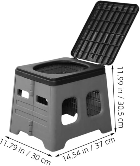 INOOMP Portable Folding Toilet for Car Camping Lightweight and Compact Emergency Potty for Outdoor Travel and Camping