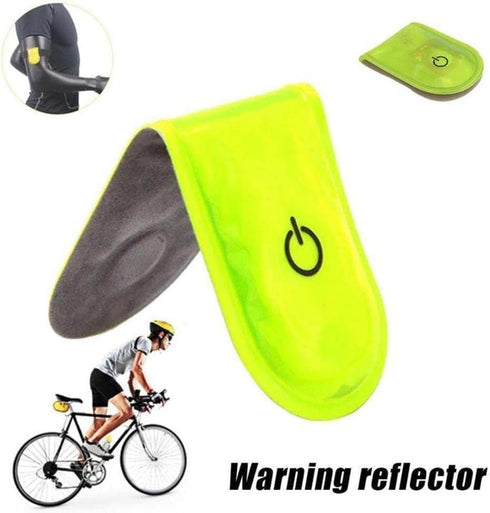 Fluorescent Green Night Running Reflector Light, LED Safety Magnetic Clip Light for Outdoor Walking, Cycling, Hiking
