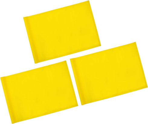 KINGTOP Golf Flag - 20x14 Inch Plain Yellow, 420D Nylon, Tube Inserted Standard Putting Green Flags, 3-Pack