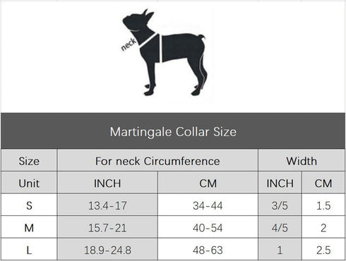 Heavy Duty Dog Collar with Buckle, No Pull Escape Proof Martingale Collars for Small, Medium, Large Breed Dogs, Quick