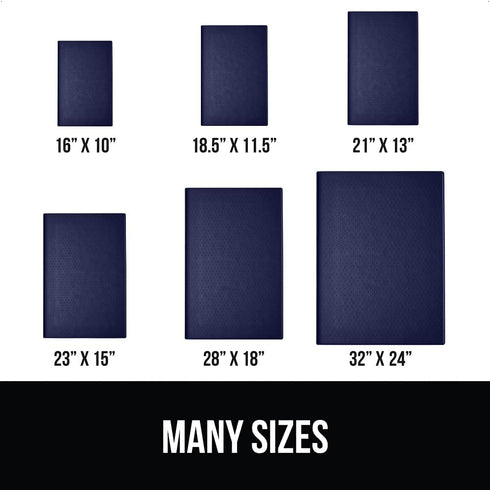 Gorilla Grip 100% Waterproof Pet Feeding Mat, 18.5x11.5 Navy, BPA Free Silicone, Dog Cat Food Mats, Spill Protection