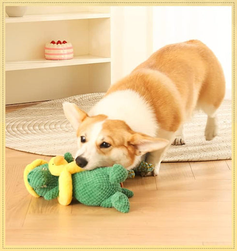 Alligator Squeaky Dog Toy - Durable Stuffed Animal Chew Toy for Aggressive Chewers, Puppy Small Medium Dogs