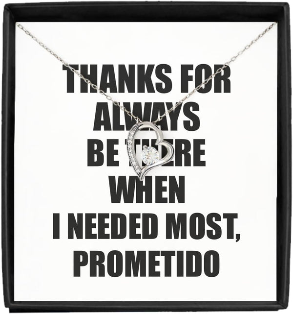 EzGift Funny Prometido Necklace Pendant Thanks For Always Be There Needed Most Cute
