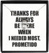 EzGift Funny Prometido Necklace Pendant Thanks For Always Be There Needed Most Cute