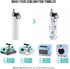 4 Pack 22 OZ PYD Life Sublimation Blank Tumbler Sports Wide Mouth Stainless Steel Water Bottle Vacuum Flask with Straw