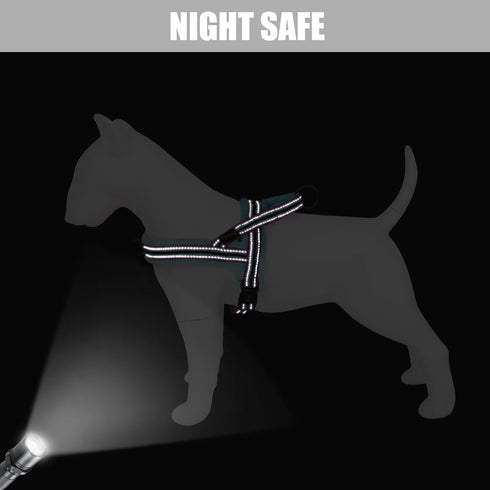 Didog Soft Flannel Padded Dog Vest Harness, No Pull Reflective Strap for Training Walking (XS:Chest 15-18")