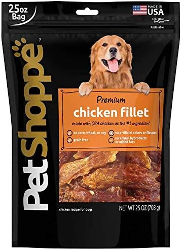 PET SHOPPE PetShoppe Premium Chicken Fillet Dog Treats Made in USA, Only All Natural